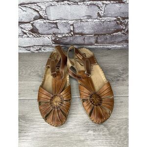 Pikolinos Puerto Vallarta Brandy Brown Closed Toe Sandals Women Sz 40EU/9.5M US